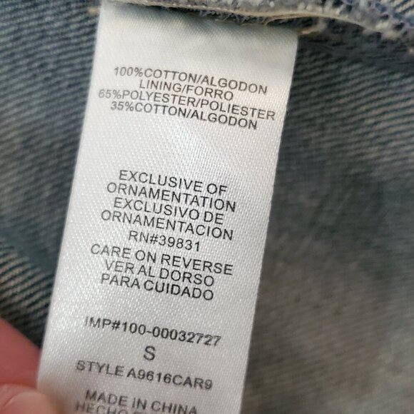 Democracy "Artisan Crafted" Blue Denim Jean Jacket - Size Small - Picture 10 of 10